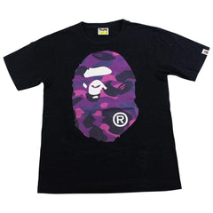 bape purple camo big ape tee black