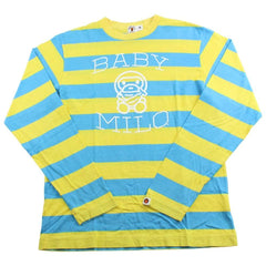 bape milo yellow blue stripe ls