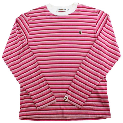 Bape Point Head Stripe LS Rose