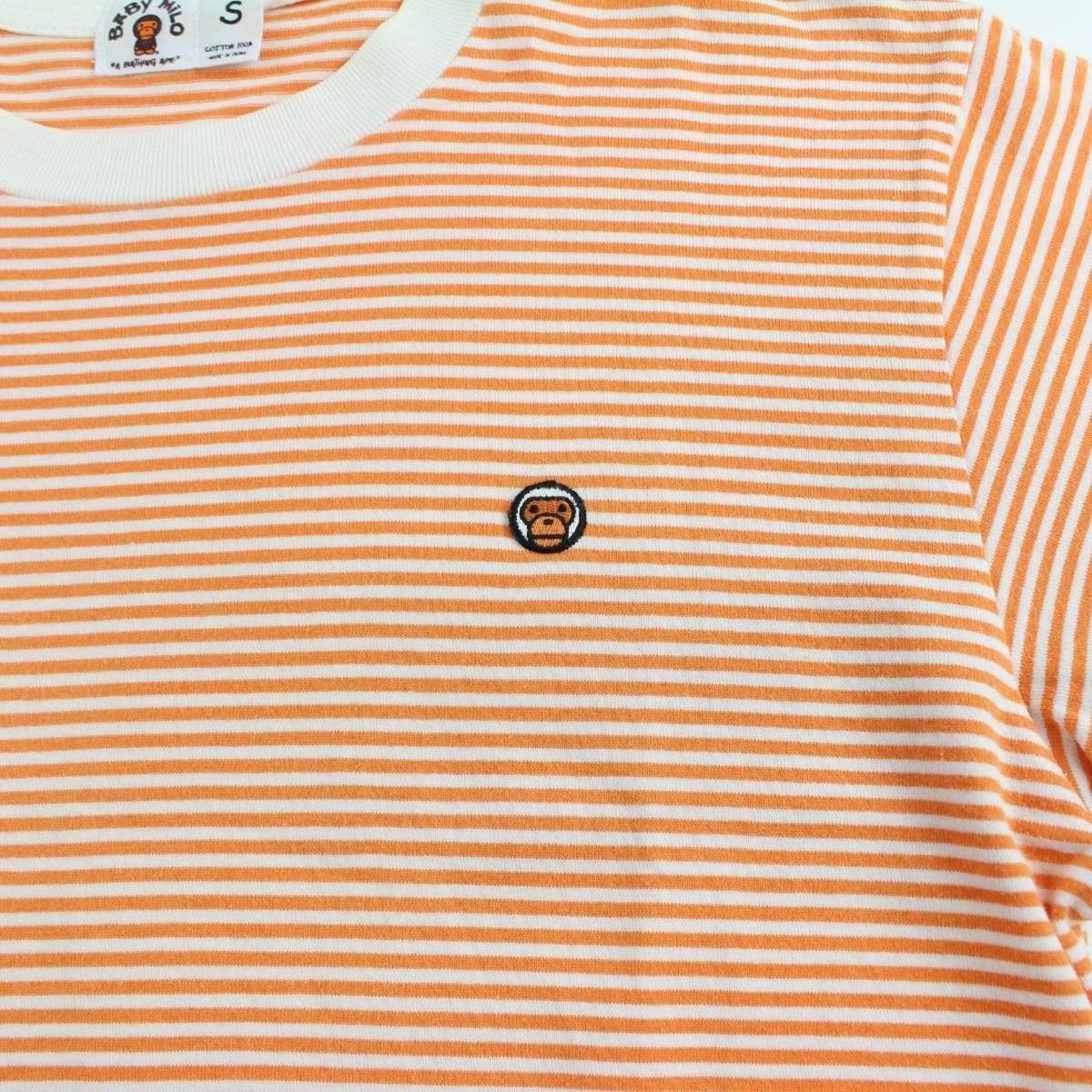 bape baby milo stripe tee orange - SaruGeneral