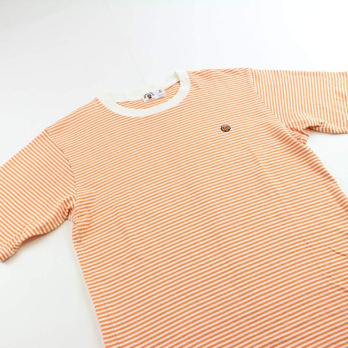 bape baby milo stripe tee orange - SaruGeneral