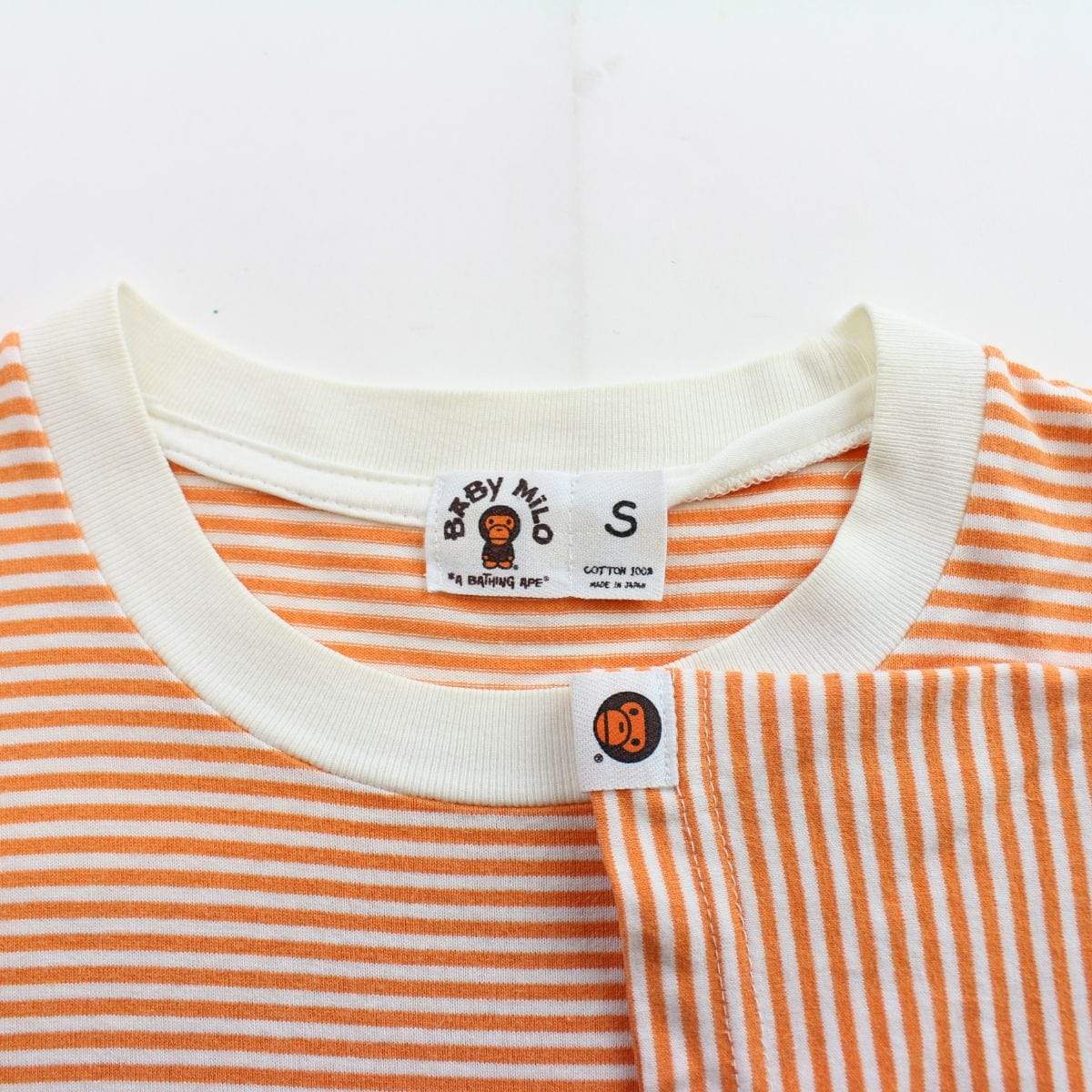 bape baby milo stripe tee orange - SaruGeneral