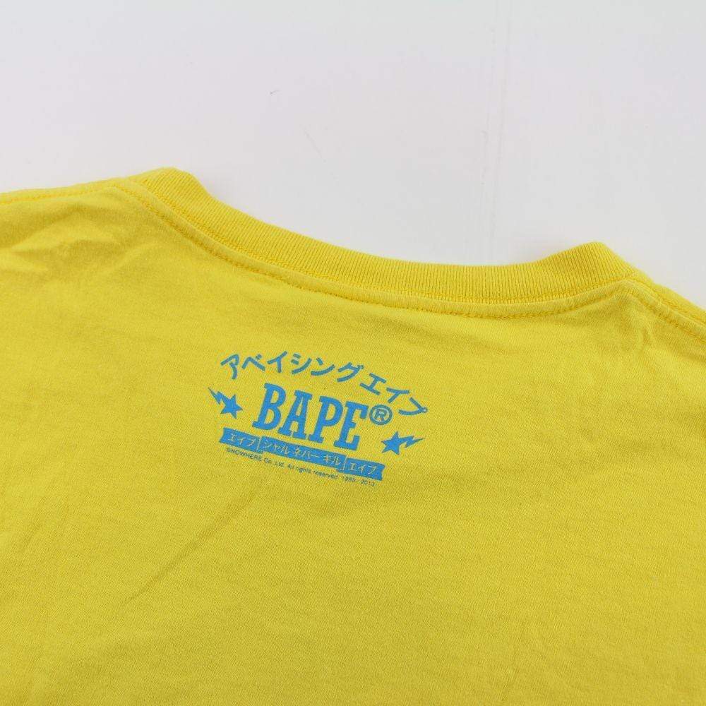 Bape Katakana College Logo Tee Yellow - SaruGeneral