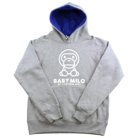 bape milo hoodie grey