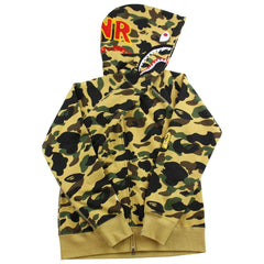 Bape 1st yellow camo PONR shark hoodie