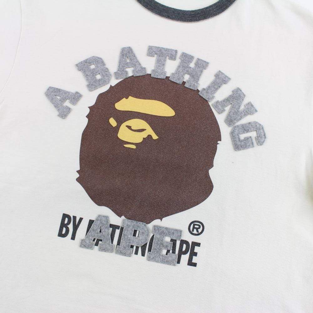 Bape College Logo Big Ape Tee White - SaruGeneral