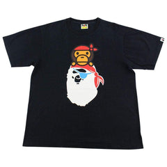 Bape Pirate Store Baby Milo Big Ape Logo Tee Black