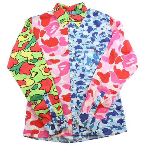 T-shirt camouflage rose et bleu Bape Psyche ABC