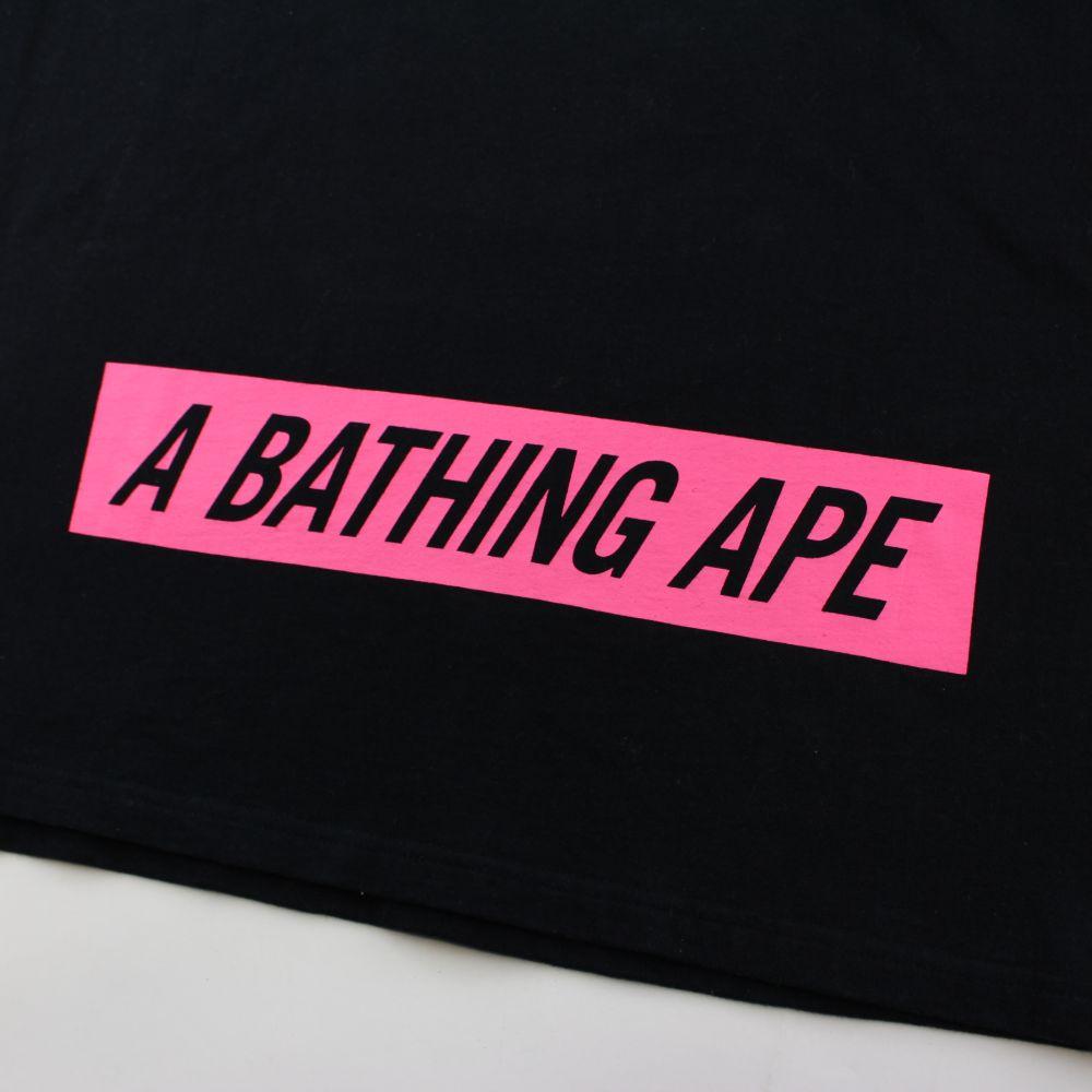 Bape Multi Logo Pink Print LS Black - SaruGeneral