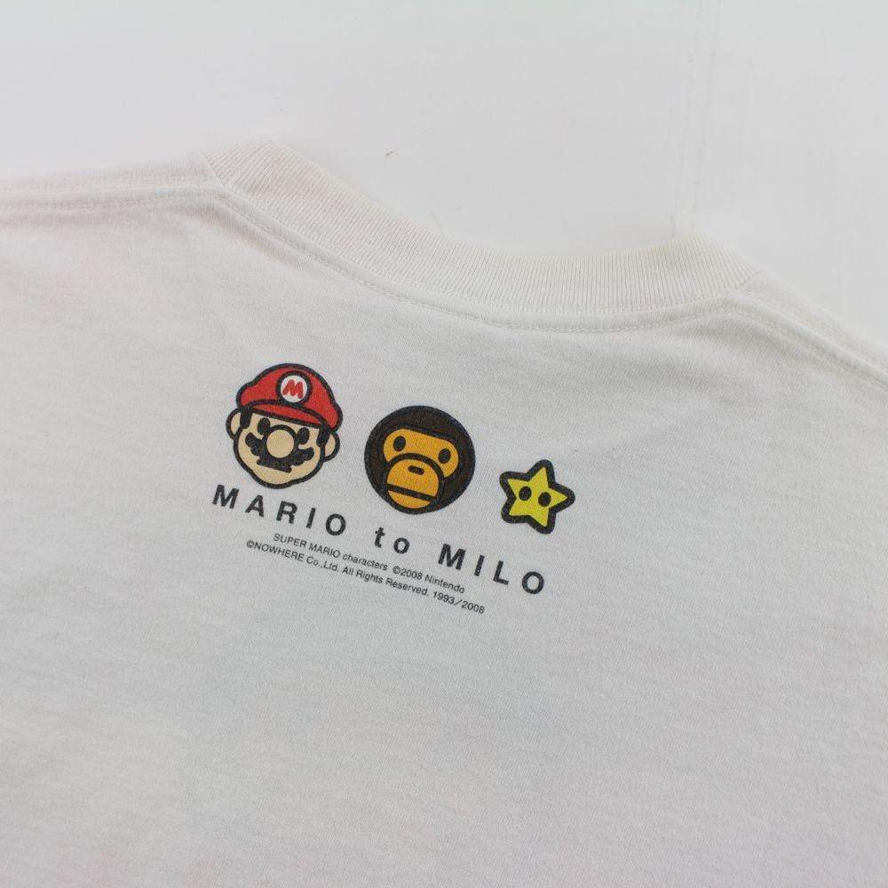 Bape x Super Mario Baby Milo Tee White - SaruGeneral