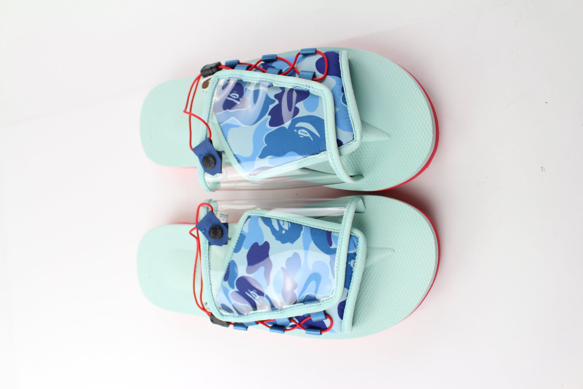 Bape x Suicoke Blue Camo Slides - SaruGeneral