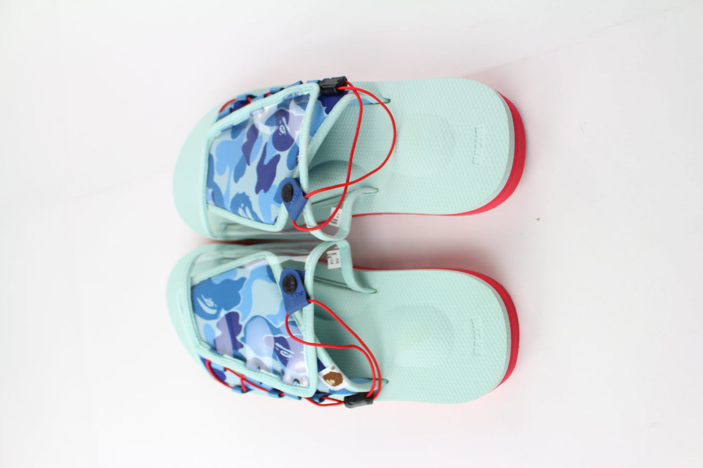 Bape x Suicoke Blue Camo Slides - SaruGeneral