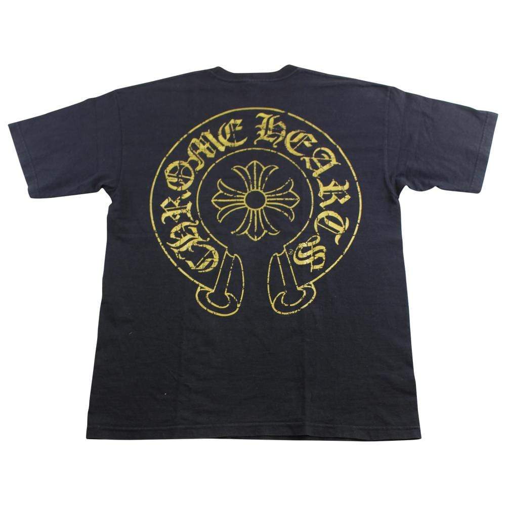 chrome hearts gold horseshoe tee black - SaruGeneral