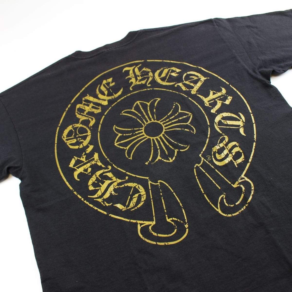 chrome hearts gold horseshoe tee black - SaruGeneral