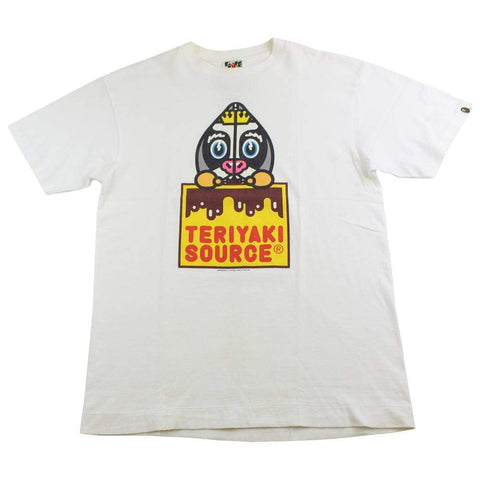 T-shirt blanc Bape Teriyaki Source avec logo vache requin