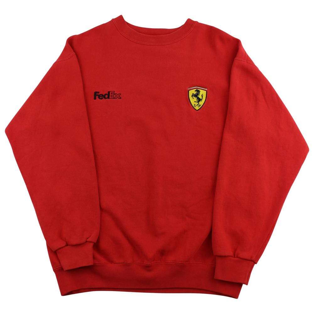 Ferrari x FedEx Logo Crewneck Red - SaruGeneral