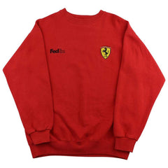 Pull ras du cou avec logo Ferrari x FedEx rouge