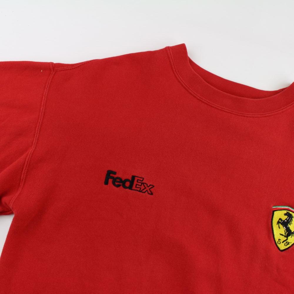 Ferrari x FedEx Logo Crewneck Red - SaruGeneral