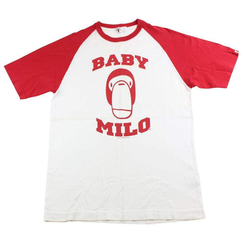 bape baby milo logo baseball SS Red