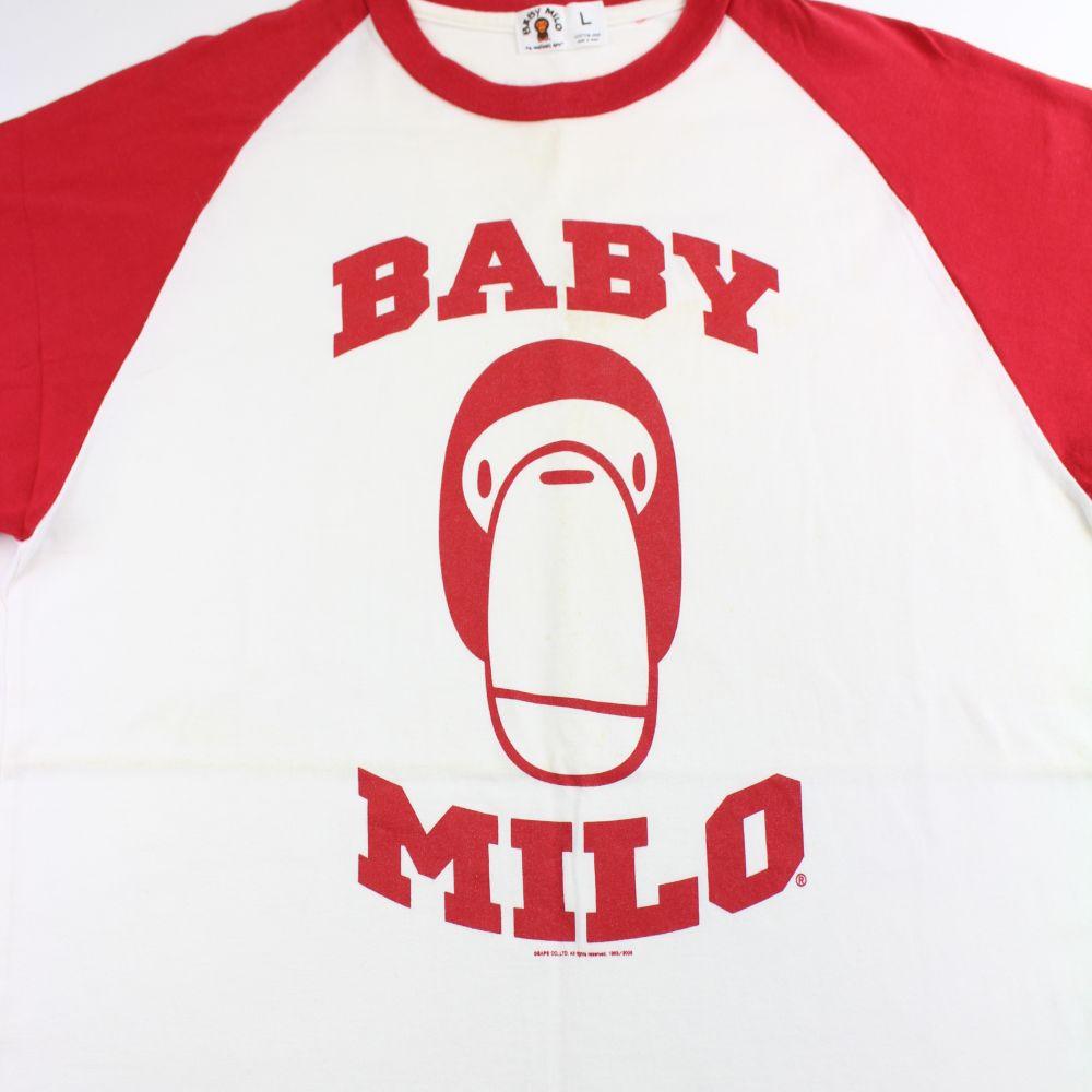 bape baby milo logo baseball SS Red - SaruGeneral