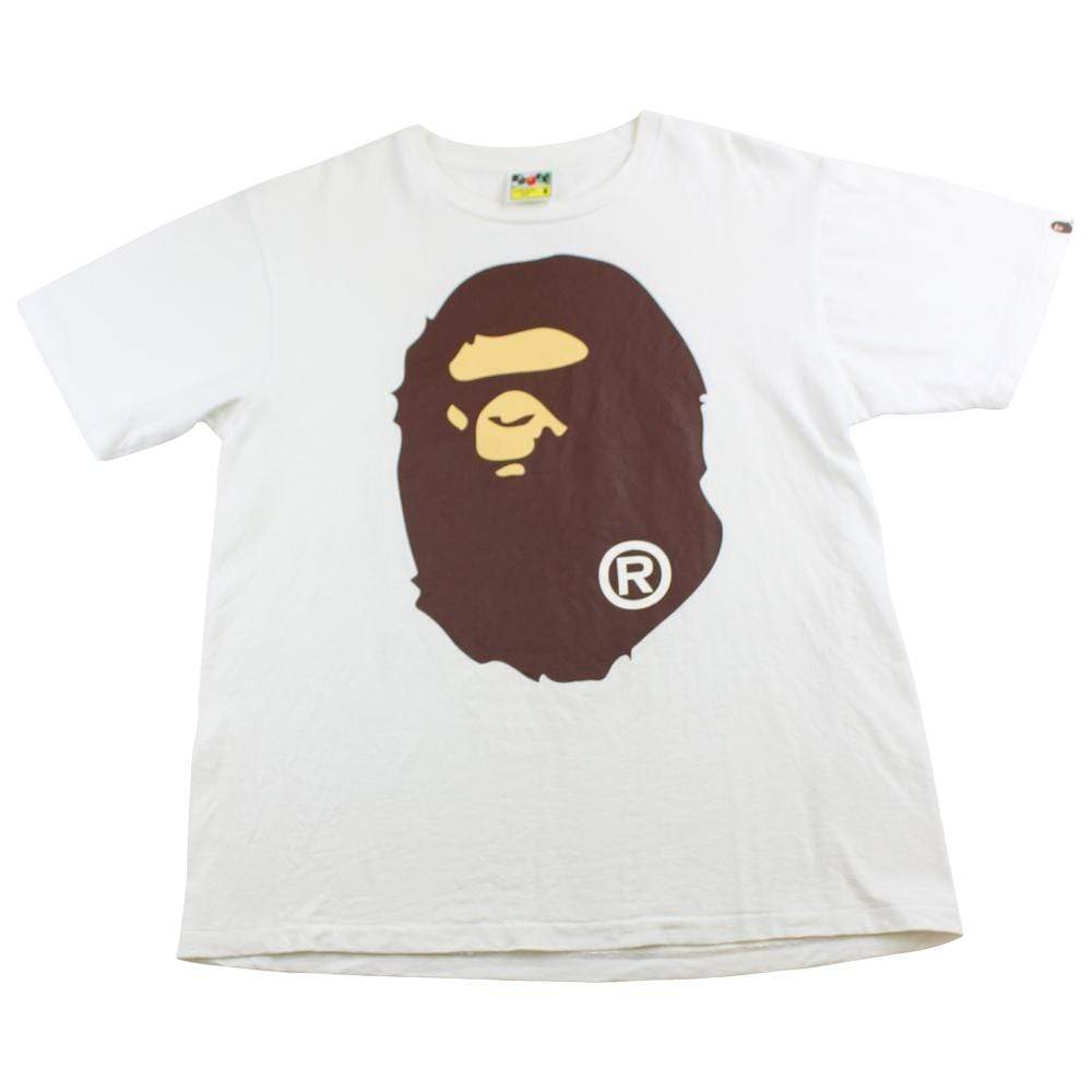 bape original big ape logo tee white - SaruGeneral