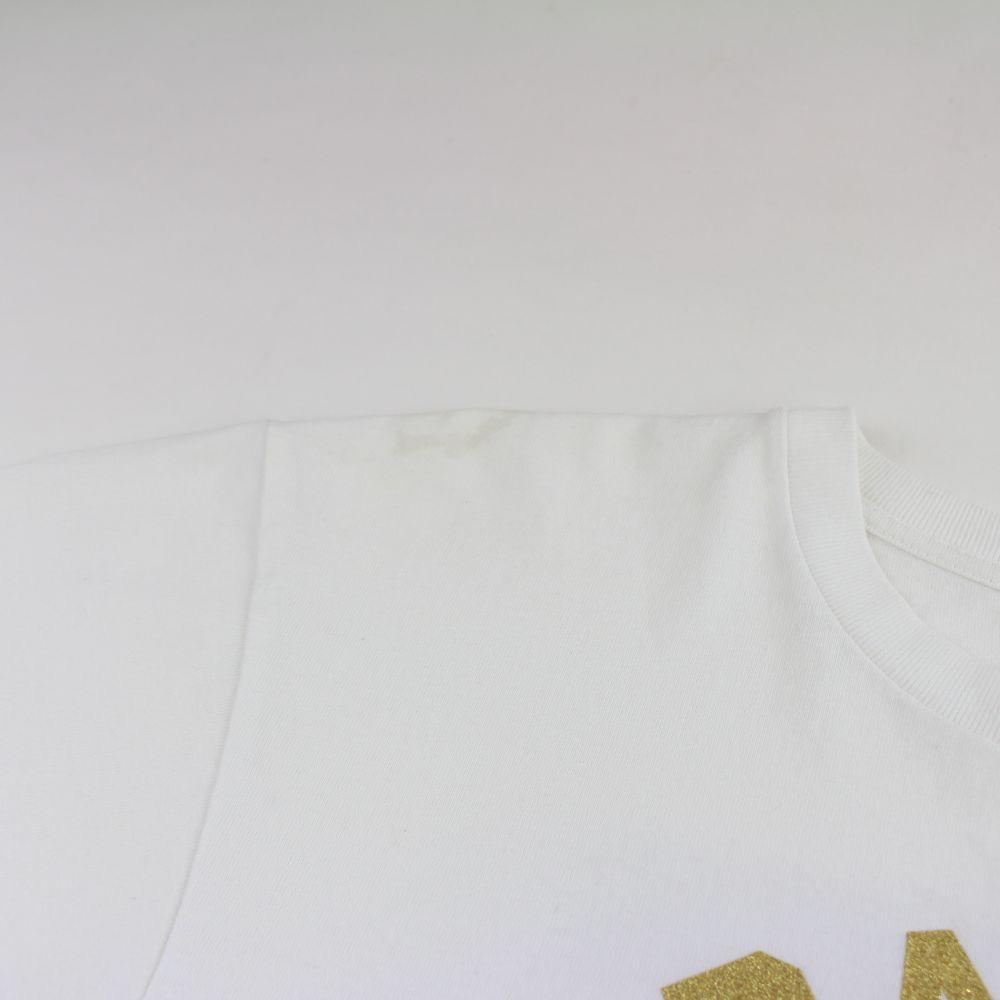 bape gold glitter college logo tee white - SaruGeneral