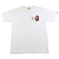 bape ape logo c75 tee white