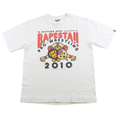 Bape Pro Wrestling Logo Tee White