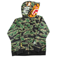 Bape Green Tiger shark hoodie