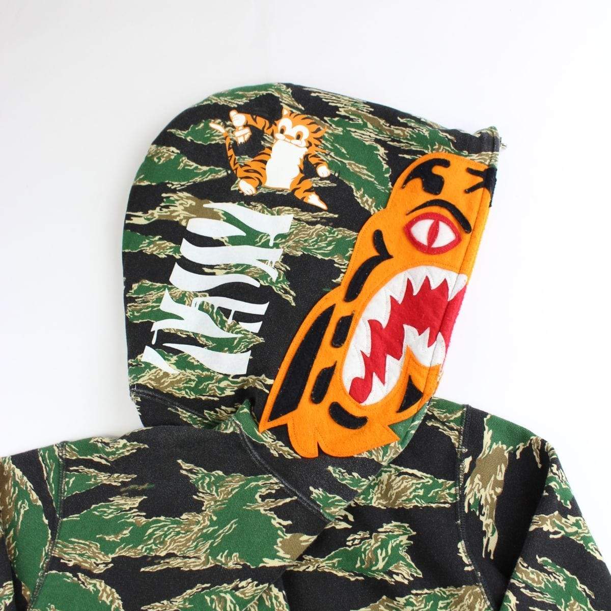 Bape Green Tiger shark hoodie - SaruGeneral