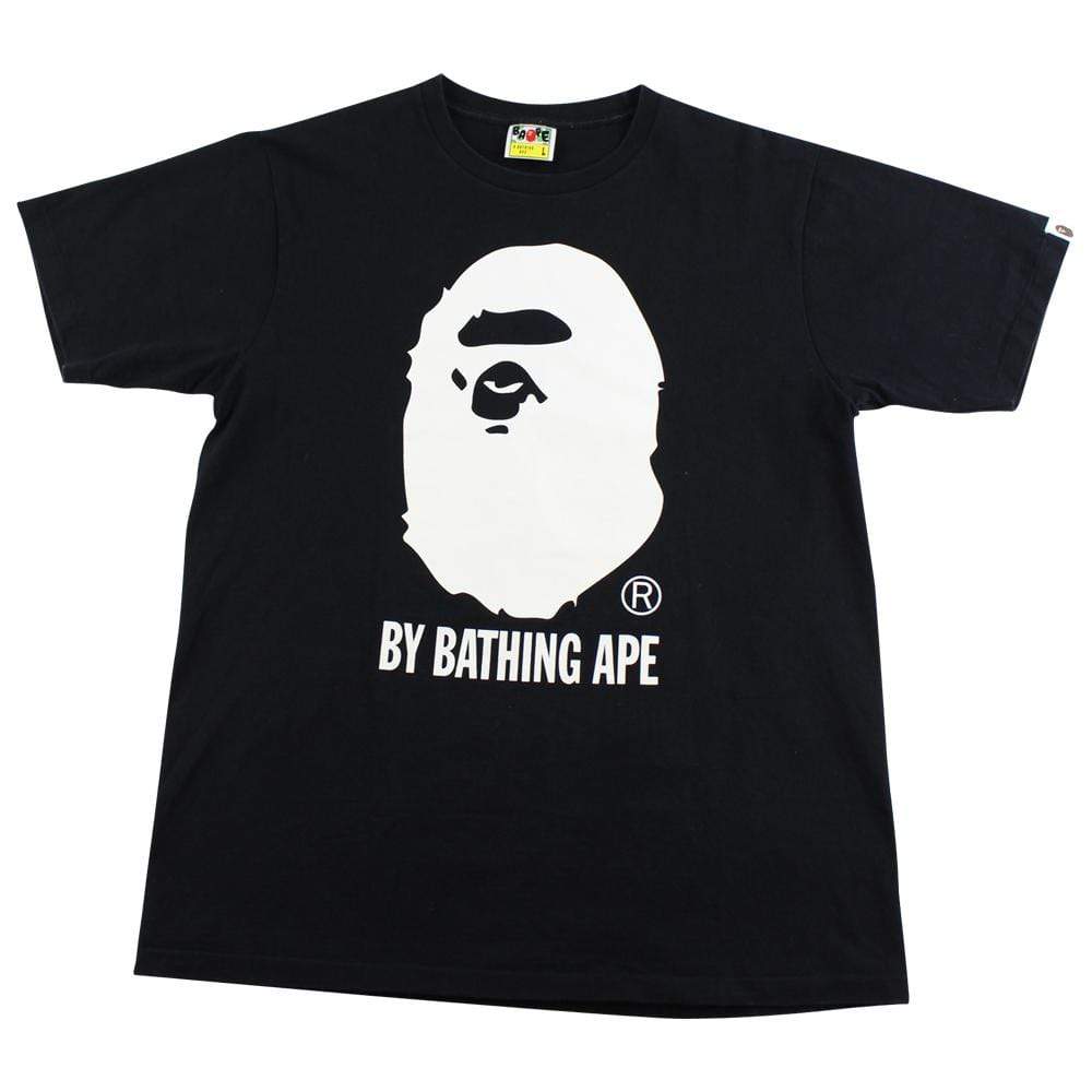 Bape White Big Ape Logo Tee Black - SaruGeneral