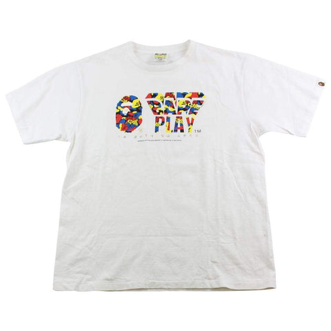 Bape x Medicom Play Logo Tee White