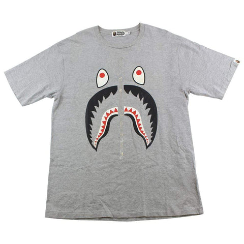 Bape Black Shark Face PONR Tee Grey