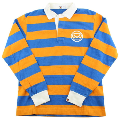 Bape Baby Milo Orange & Blue Striped Rugby Shirt