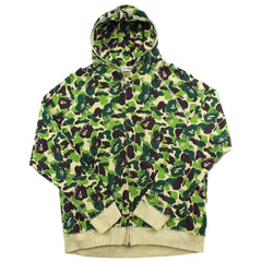 Sweat à capuche zippé Bape Flame ABC Green Camo