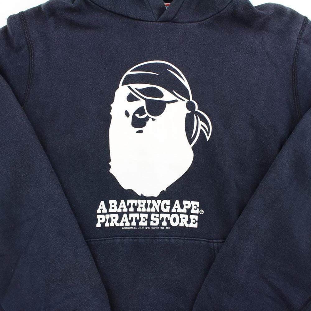 Bape pirate store big ape logo hoodie black - SaruGeneral