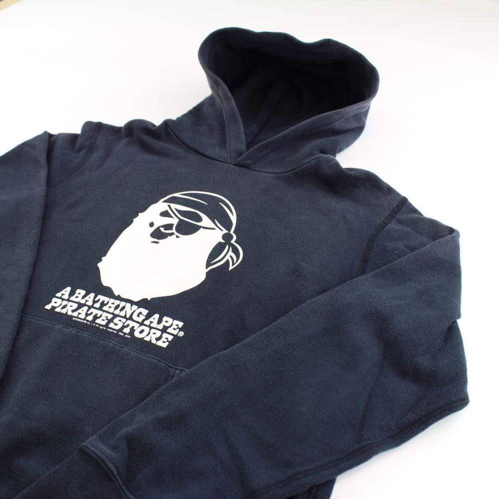 Bape pirate store big ape logo hoodie black - SaruGeneral