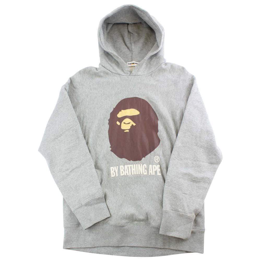 Bape Original Big Ape Logo Hoodie Grey - SaruGeneral