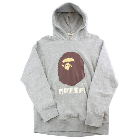 Bape Original Big Ape Logo Hoodie Grey