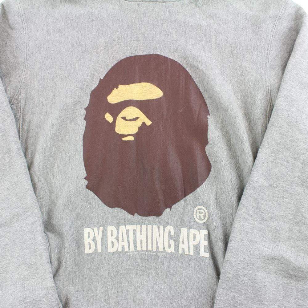 Bape Original Big Ape Logo Hoodie Grey - SaruGeneral