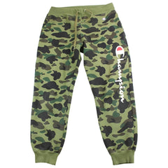 Bape x Champion 1st Green Camo Joggers