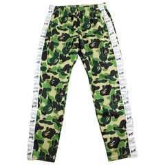 Bape ABC Green Camo strip track pants