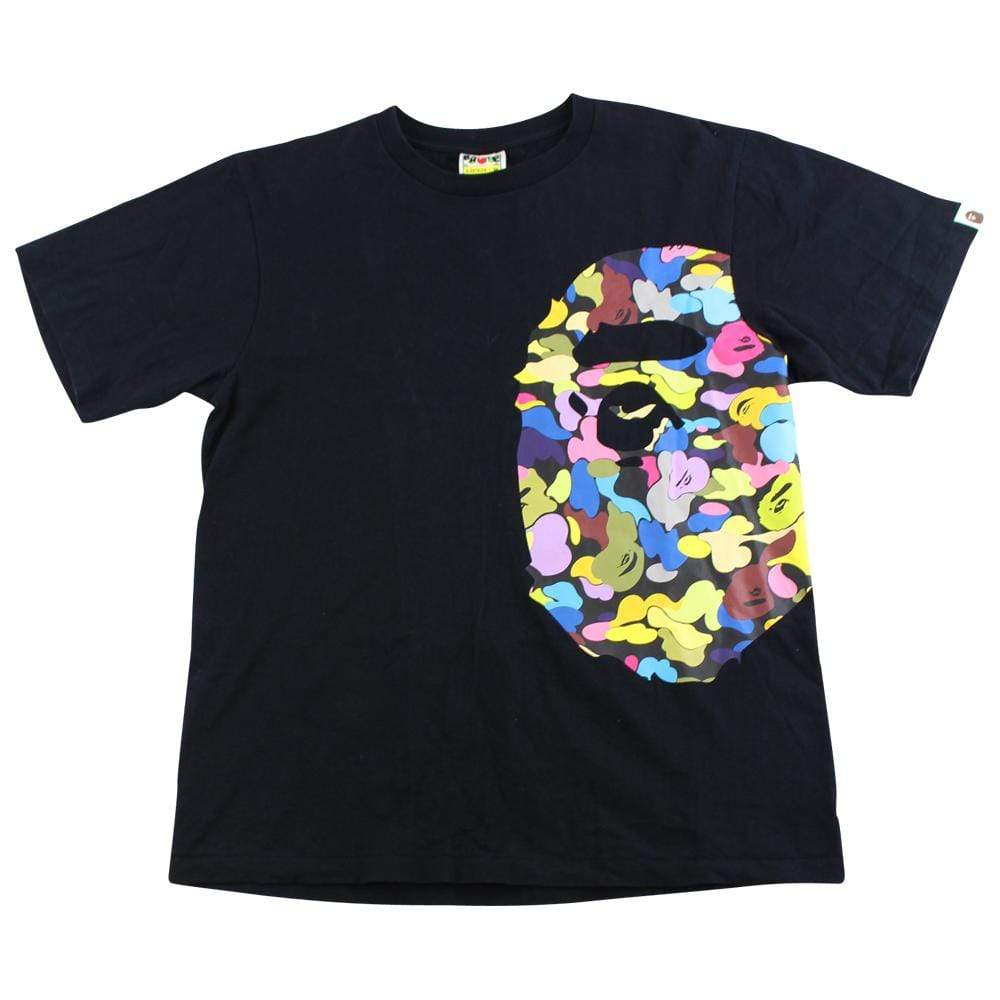 Bape Multicamo Side Big Ape Logo Tee Black - SaruGeneral