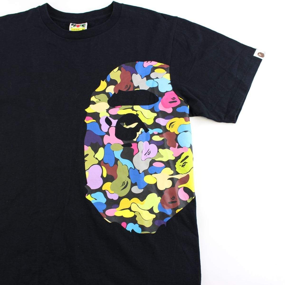 Bape Multicamo Side Big Ape Logo Tee Black - SaruGeneral