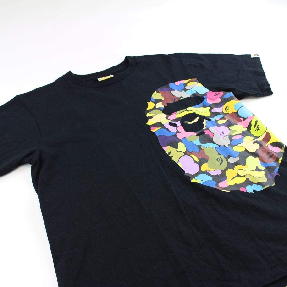 Bape Multicamo Side Big Ape Logo Tee Black - SaruGeneral