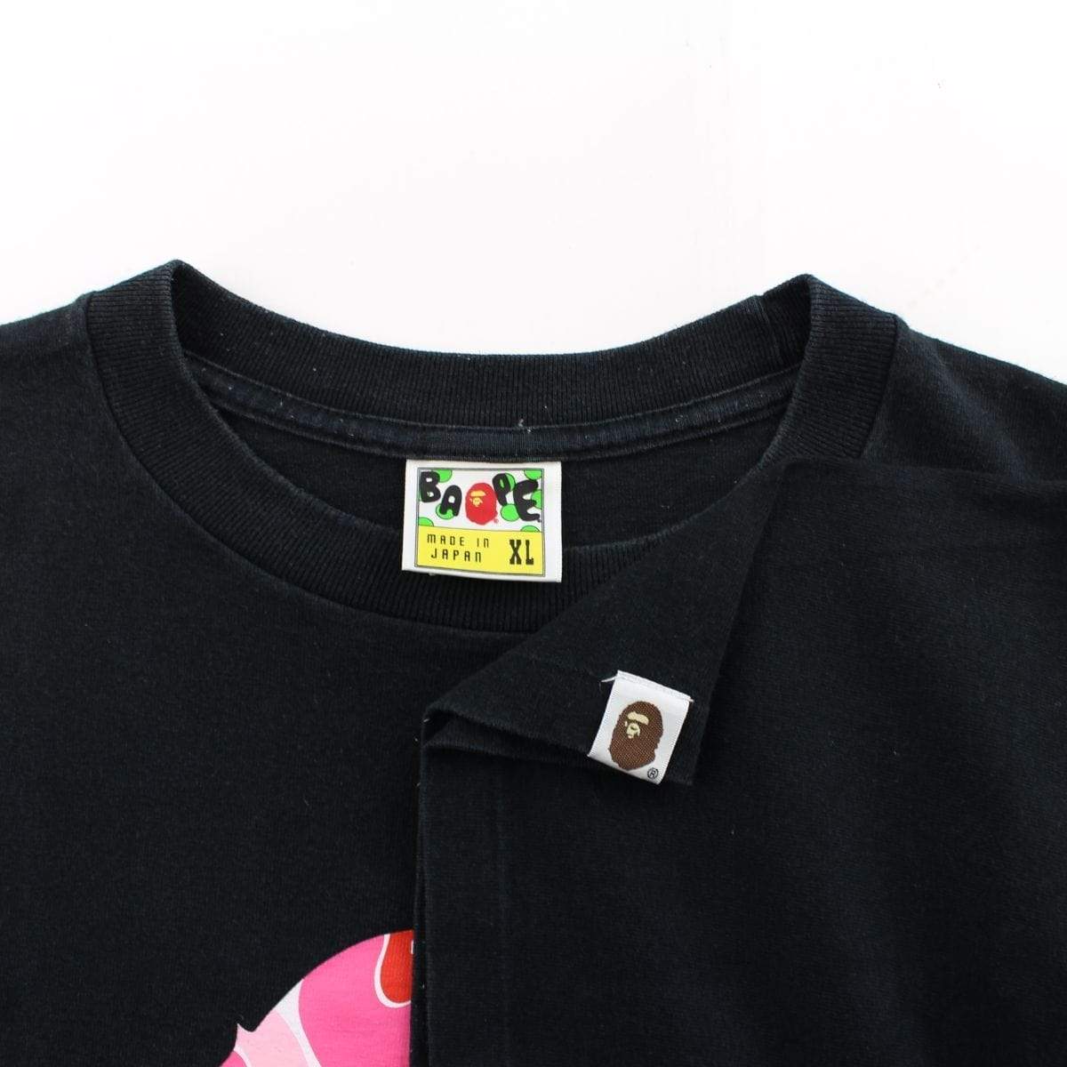 Bape Pink Camo Big Ape Logo Tee Black - SaruGeneral