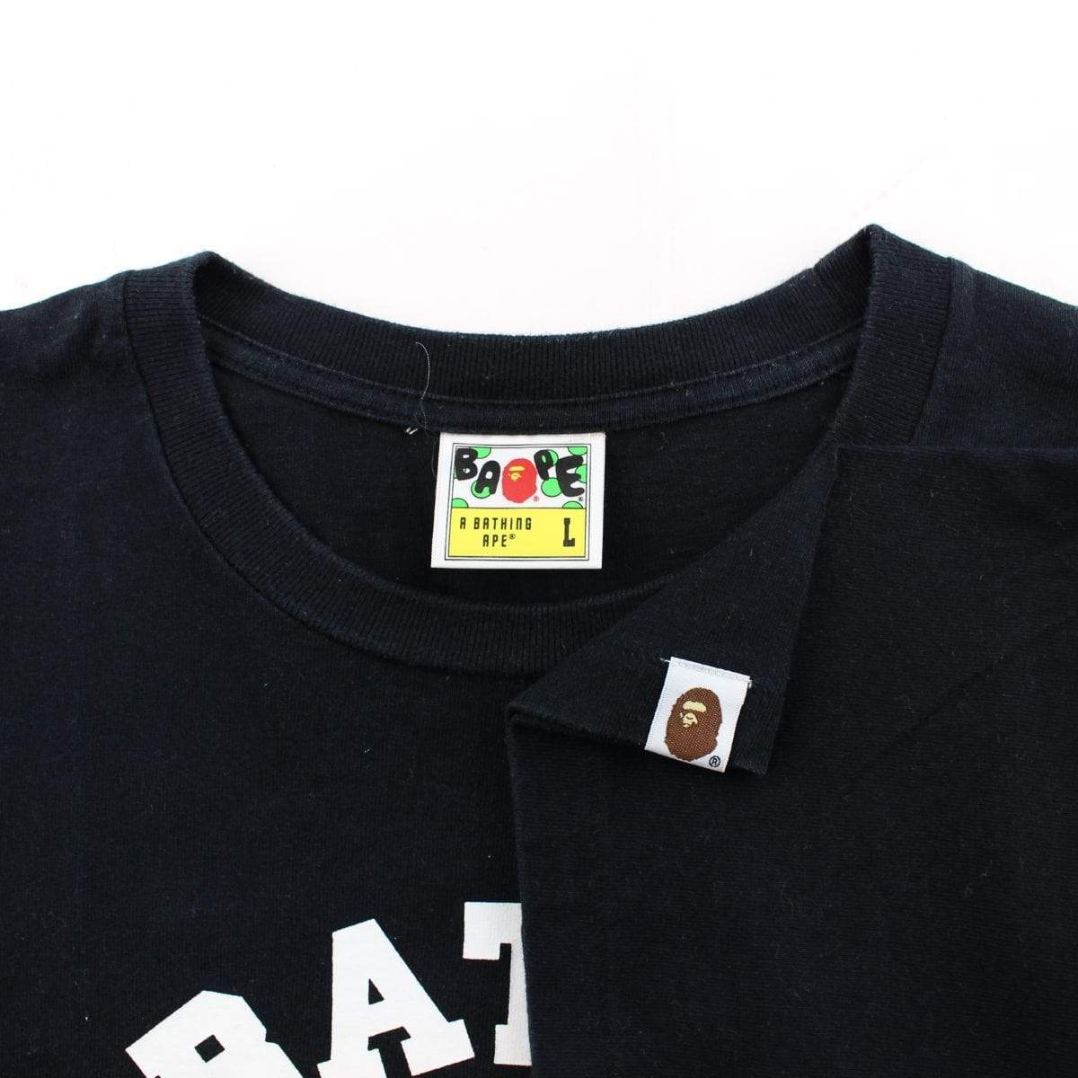 Bape Original College Logo Tee Black - SaruGeneral