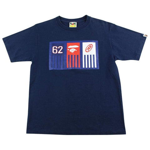 Bape 62 Ape  Logo Tee Navy