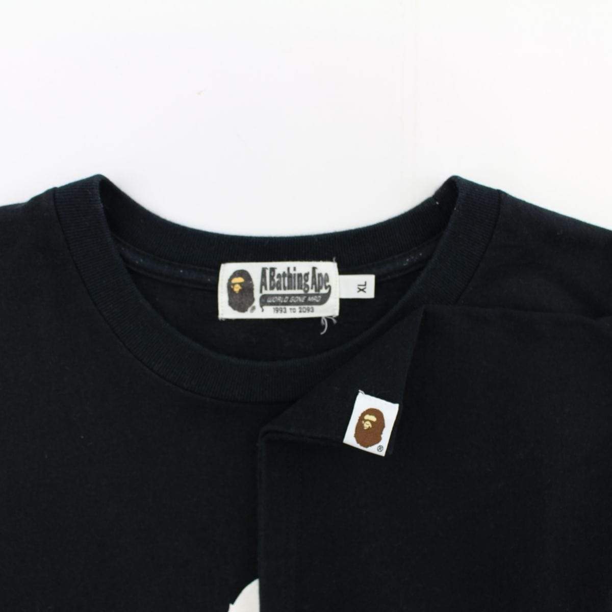 Bape Big Ape Logo Centre Tee Black - SaruGeneral