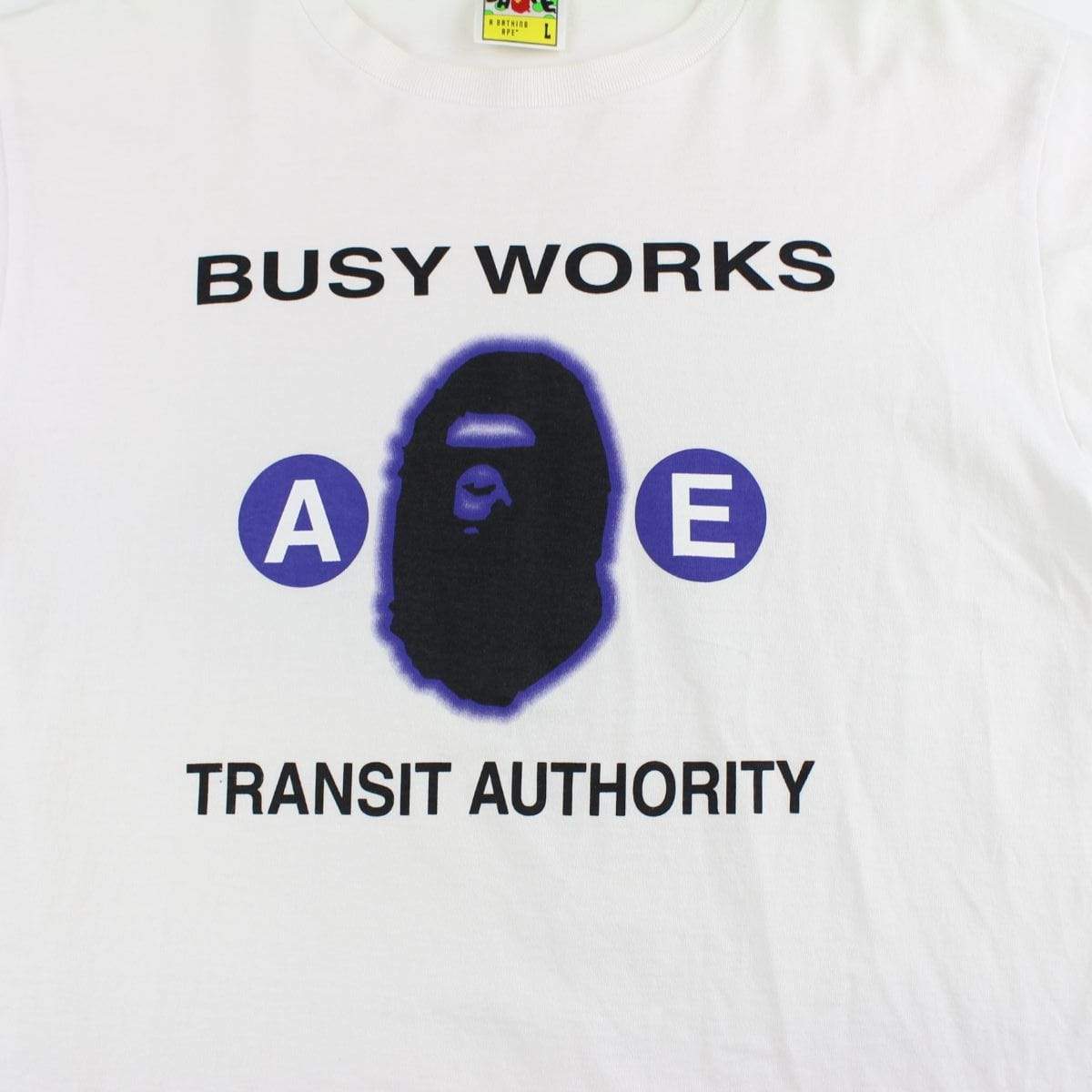 Bape x Stash Busy Works Tee White - SaruGeneral